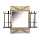 Specchio in Legno 70/118x93x7,5cm Cancello
