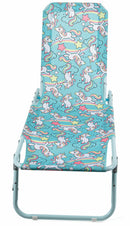 Set 2 Lettini Prendisole da Giardino per Bambini in Acciaio Soriani Oxford Unicorno