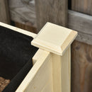 Letto per Orto Rialzato in Legno con Rotelle e Ripiano Inferiore 118x55x83 cm Legno Naturale