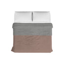 Trapuntino Estivo Double Face Effetto Water Washed in Poliestere Rosa Antico e Grigio Chiaro Varie Misure