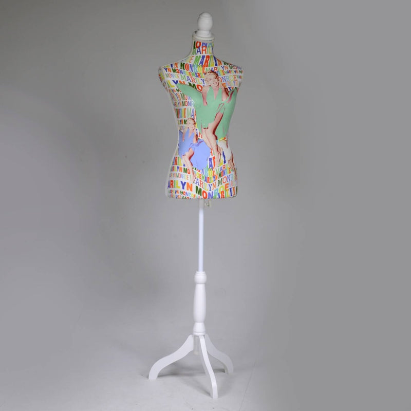 Manichino Indossatore in Legno 37x23H168cm Scritte Colorate