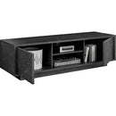 Porta TV Rock 2 ante effetto marmo nero 139x43x44h
