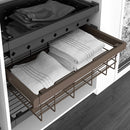 Kit Cesto in Filo Metallico con Guide Regolabile Modulo di 600 mm Acciaio e Alluminio Moka Emuca