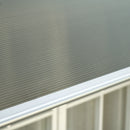 Pensilina Tettoia 300x100x26 cm in Policarbonato e Alluminio Marrone