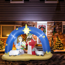 Presepe di Natale Gonfiabile 206x95x157 cm con Luci LED
