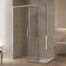 Box Doccia Angolare 70x160 cm 2 Ante Scorrevoli in Cristallo Trasparente Bonussi Eliane Varie Misure