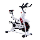 Spin Bike per Spinning Professionale con Schermo LCD Bianco 105x49x119 cm 