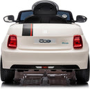 Macchina Elettrica per Bambini Licenza Fiat 500 12V con Telecomando Bianco