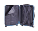 Trolley Valigia Grande Rigido 4 Ruote con Combinazione in ABS Ravizzoni Svezia Blu Acciaio