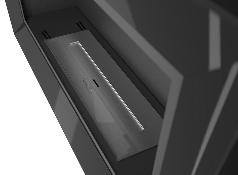 Camino a Bioetanolo da Parete 90x49 cm  Frame 900 Bianco