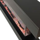 Camino Elettrico da Parete o Incasso Alaro Ultra+ 152x18x52 cm Effetto Fiamma Telecomando in MDF Nero