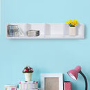 Mensola Scaffale Libreria Porta CD in Legno 95x17x18 cm  Bianca