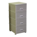 Cassettiera 4 Cassetti 43x36,8xh89,4 cm in Plastica Crema