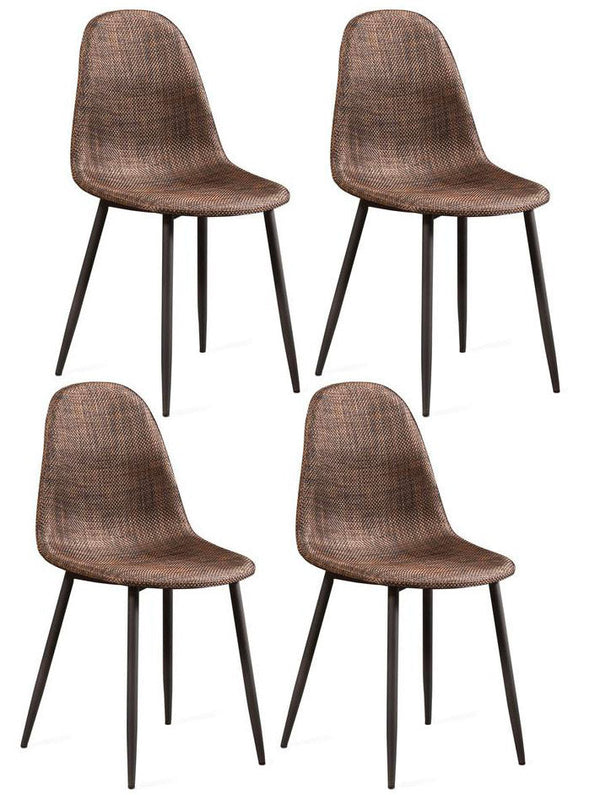 prezzo Set 4 Sedie 43x38xH86,5 cm in Similrattan Martina Marrone