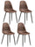 Set 4 Sedie 43x38xH86,5 cm in Similrattan Martina Marrone