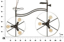 Lampadario Bicicletta 110x49x69 cm in Ferro