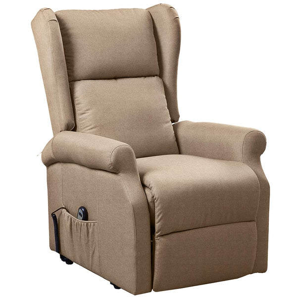 Poltrona Alzapersona Elettrica 1 Mortore Reclinabile Ecopelle Tortora Anziani sconto