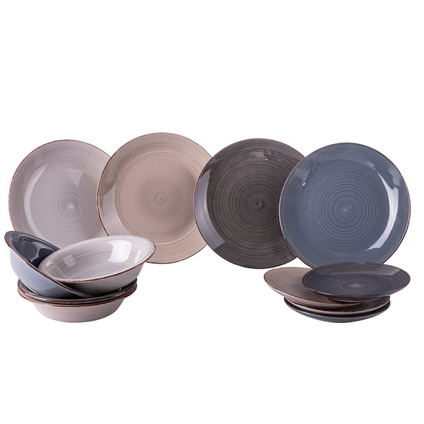 12-teiliges Tafelservice aus Steingut Villa d'Este Home Tivoli Baita Stone online