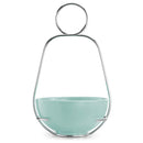 Coppetta per Aperitivo in Gres e Acciaio Kaleidos Turchese