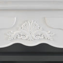 Camino a Bioetanolo da Pavimento 123x39x100 cm Parigi in Legno Bianco 