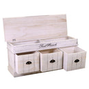 Cassapanca Baule in Legno 3 Cassetti con Cuscino