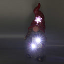 Gnomo resina con regali e led rosso cm 20x18,5xh43,5