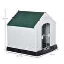 Cuccia per Cani Taglia Media 78x87x81 cm in Plastica Bianco