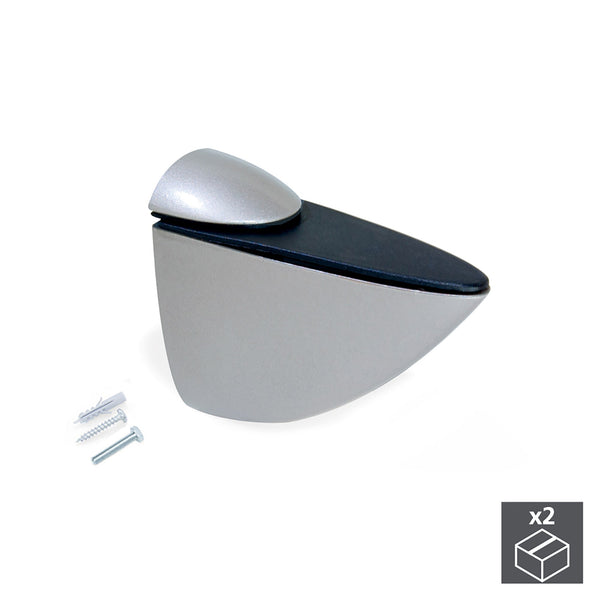 Emuca Regalträger aus lackiertem Aluminium und Zamak für Holz-/Glasregale, 1 Set sconto