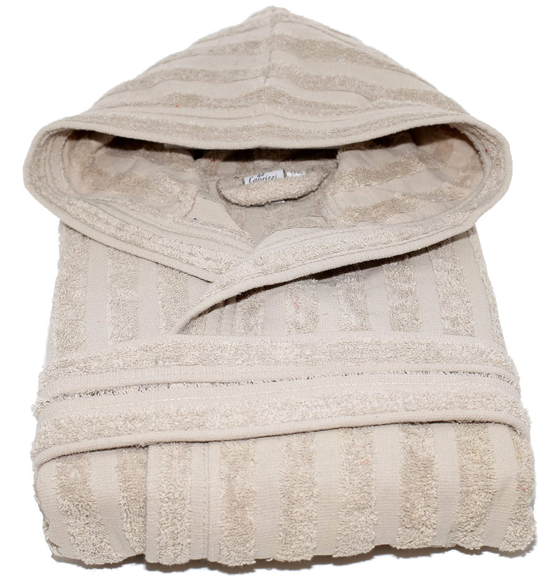 Accappatoio in Spugna 100% Cotone Sally Lines Fango Taglia S/M