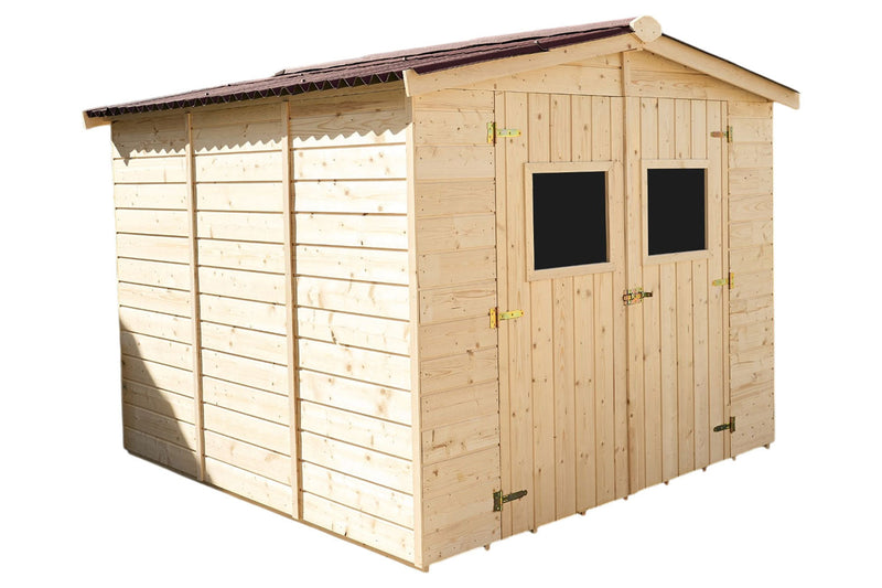 Casetta Box da Giardino 2,4x2,4 m con Pavimento in Legno Picea Massello 16mm Eden