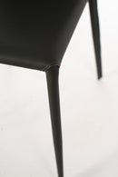 Set 2 Sedie 56x44xH86,5 cm in Similcuoio e Metallo Kim Grigio scuro