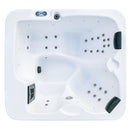 Vasca Monoblocco Cleopatra per 3 Persone 181x164x88 cm in Acrilico Color Legno      