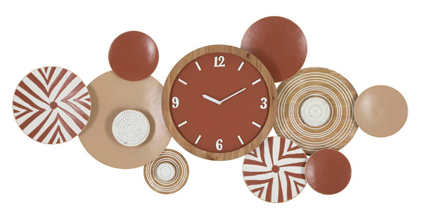Orologio da Muro Etnic 127,6x7,6x61 cm in Ferro e MDF Multicolor prezzo