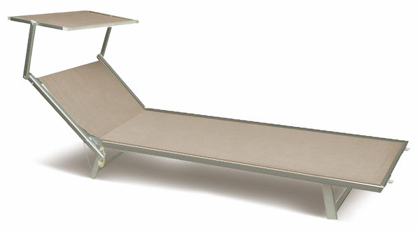 acquista Soriani Riccione Garten-Sonnenliege aus beigefarbenem Aluminium