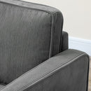Divano 2 Posti con Spazio Contenitore e 2 Cuscini 140x63x79 cm Grigio   