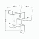 Libreria Angolare 90x22x60 cm in MDF Luksa Bianco