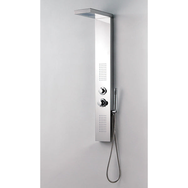 prezzo Multifunktions-Duschsäule Hydromassage-Handbrause aus poliertem Stahl