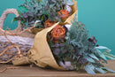 Set 2 Bouquet Artificiale Romantico con Rose Altezza 30 cm Arancio