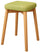 Hocker aus Stoff und Kiefernholz 33x33x46 cm Fumer Alison Green