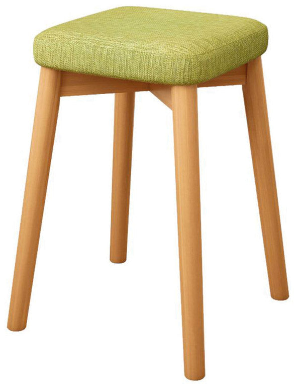 Hocker aus Stoff und Kiefernholz 33x33x46 cm Fumer Alison Green online