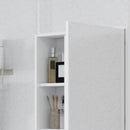 Armadietto con Specchio da Bagno con Mensole a Giorno 60x15x76cm Bianco  