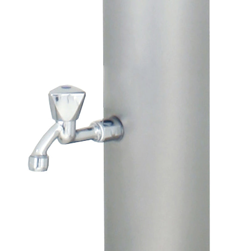 Doccia Solare da Giardino 28L Miscelatore e Lavapiedi ATI Docce D Inox Anodizzato