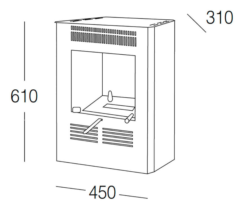 Stufa a Bioetanolo da Interno 3kW Karlsen Ruby New Bianca