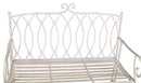 Panchina 2 Posti da Giardino 104x55x95,5 cm in Metallo Ragusa Bianca