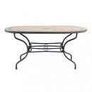 Tavolo Ovale Nereo 160x90x74 h cm in Acciaio Tortora