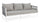 Divano 3 Posti 220x85x86h cm con Cuscini Florencia Bianco