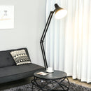 Lampada da Terra con Paralume E27 63x31,5x91-182 cm in Metallo  Nera