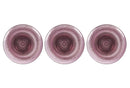 Set 3 Piatti Piani Ø29x2,5 cm  in Vetro VdE Tivoli 1996 Imperial Rosa