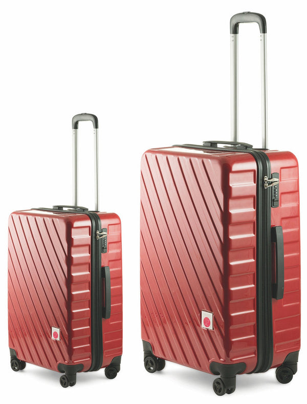 acquista Set mit 2 starren Trolley-Koffer aus Polycarbonat 4 Rollen TSA Soriani Rot