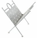 Portariviste Pieghevole in Ferro Battuto 34x34x33 cm Soriani Grigio